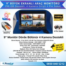 Navistar Kayıtlı 9" Monitörlü Ahd 720P/1080P Uyumlu 256GB Sd Destekli