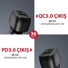 Zuidid Pd Quick Charge 3.0 Usbx2 6A 36 Watt Araç Içi Şarj Aleti
