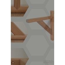 Lethe Works Duvar Rafı (2’li Vanilya+Somona Mdf Lam Raf (Ahşap Ayaklı))