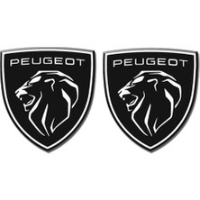 Gardenauto Yeni Peugeot Logo 3D Arma Amblem Sticker