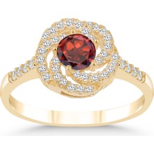 Molenga Modern Tektaş Sarmal Kadın Gümüş Yüzük