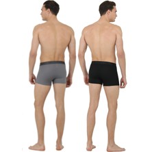 D'S Damat Boxer Set Siyah-Gri