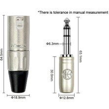 Kirlin 6mt Mikrofon Kablosu Xlr Erkek - 1/4'' Trs (MP-483PR6MBK)