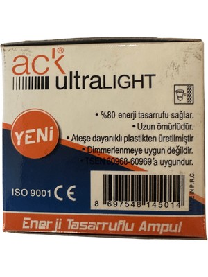 Ack Ultralight 9W 220V Yeşil Işık Gu5.3 Duylu (2 Adet)