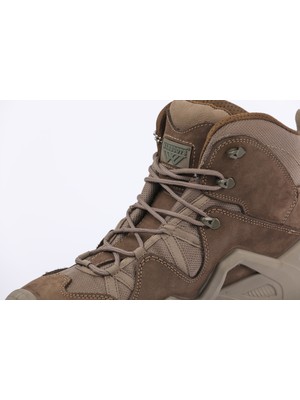 Warboots KHK-2049 Nubuk Deri Waterproof Astar Arazi ve Askeri Bot Çöl Rengi Bej Yarım Boy