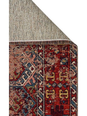 Eko Halı Anadolu Kilim And 03 Multy Anadolu Antik Desenli Yıkanabilir Kaymaz Tabanlı Etnik Kilim