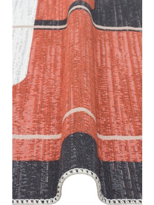 Eko Halı Arya Kilim AR36 Black Terra Çift Taraflı Modern Desenli Dokuma Kilim