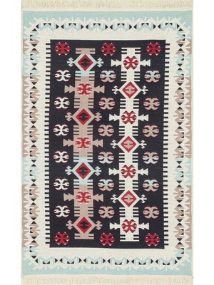 Eko Halı Arya Kilim Ar 32 Red Çift Taraflı Etnik Desenli Dokuma Kilim