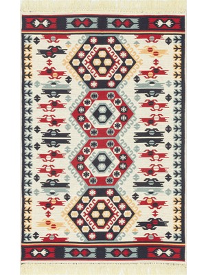 Eko Halı Arya Kilim Ar 30 Red Çift Taraflı Etnik Desenli Dokuma Kilim