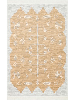 Eko Halı Arya Ar 23 Yellow Çift Taraflı Modern Desenli Dokuma Kilim