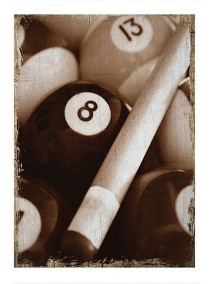 Bedeko Bilardo Temalı Modern Ahşap Tablo