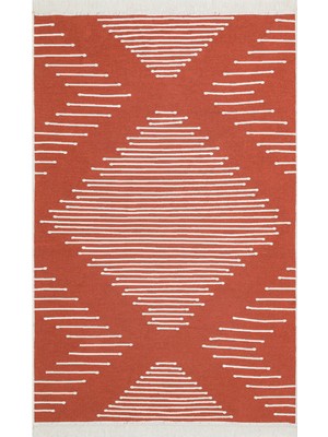 Eko Halı Arya Kilim Ar 15 Terra Çift Taraflı Modern Desenli Dokuma Kilim