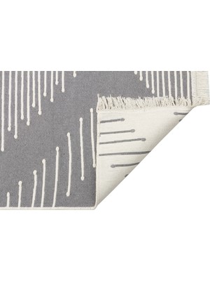 Eko Halı Arya Kilim Ar 15 Grey Çift Taraflı Modern Desenli Dokuma Kilim