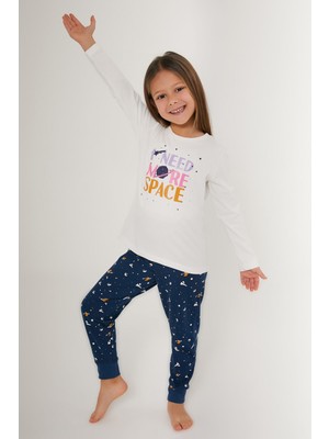 RolyPoly Kız Çocuk Krem Pijama Takımı