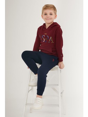 U.S. Polo Assn. Beauty Girl Bordo Erkek Çocuk Eşofman Takımı