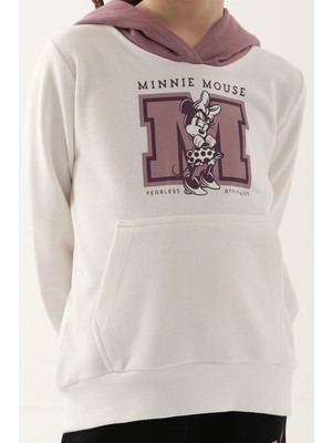 Minnie Mouse Krem Kız Çocuk Eşofman Takımı