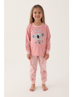 RolyPoly Pembe Kız Çocuk Uzun Kol Pijama Takım