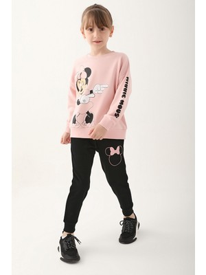 Minnie Mouse Pudra Kız Çocuk Eşofman Takımı