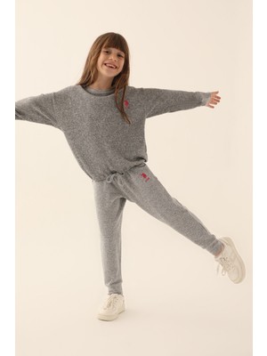 U.S. Polo Assn. Athletic Nyc Gri Kız Çocuk Eşofman Takımı