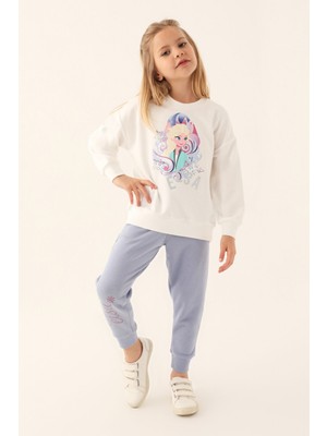 Frozen Krem Kız Çocuk Eşofman Takımı