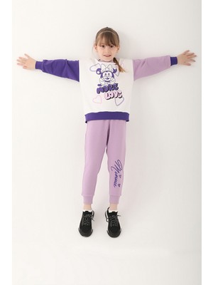 Minnie Mouse Krem Kız Çocuk Eşofman Takımı