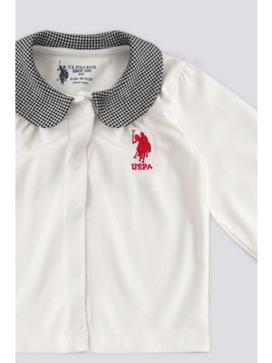 U.S. Polo Assn. Krem Üst Çıtçıtlı Bebek 2'li Takım