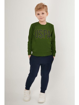U.S. Polo Assn. Strip Yeşil Erkek Çocuk Eşofman Takımı