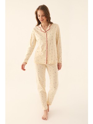 Pierre Cardin Fil Dişi Kadın Gömlek Pijama