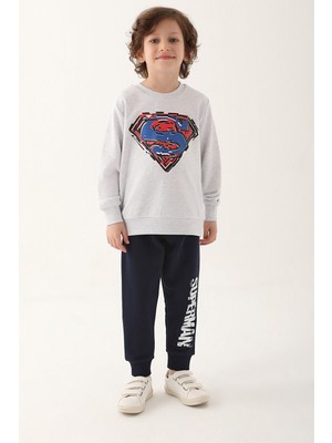 Superman Kar Melanj Erkek Çocuk Eşofman Takımı