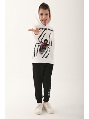 Marvel Spider-Man Krem Erkek Çocuk Eşofman Takımı