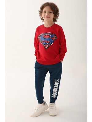 Superman Kırmızı Erkek Çocuk Eşofman Takımı