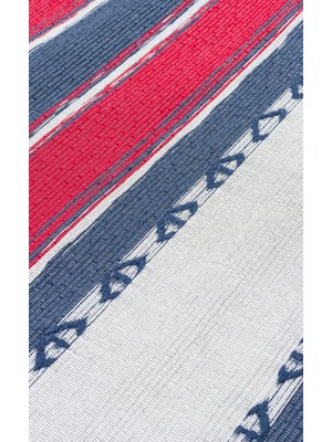 Eko Halı Arya Craft Kilim ARC05 Red Navy  Çift Taraflı Hav ve Toz Vermez Yıkanabilir Modern Desenli Dokuma Kilim