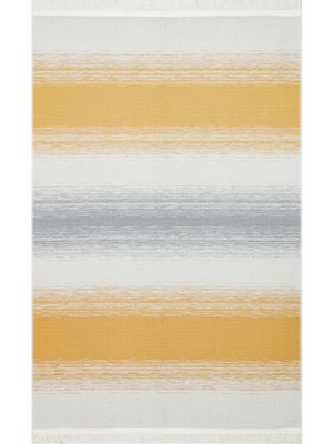 Eko Halı Arya Craft Kilim Arc 03 Grey Yellow Hav ve Toz Vermez Yıkanabilir Modern Desenli Dokuma Kilim