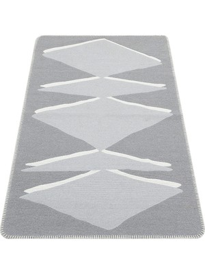 Eko Halı Arya Neo Kilim Arn 09 Grey Whıte Yıkanabilir Kaymaz Tabanlı Modern Pamuk Kilim