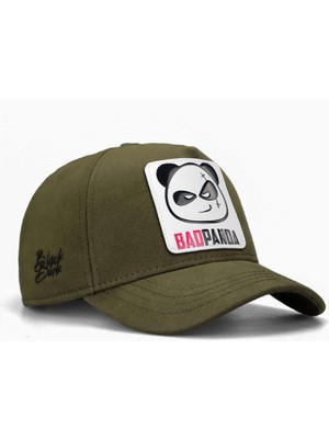 BlackBörk V1 Kids Baseball Bad Panda - 2 Kod Logolu  Haki Çocuk Şapka (Cap)