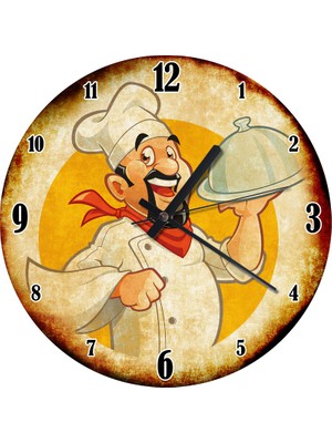 Karizma Tablo Şef Mutfakta Tasarım Duvar Saati