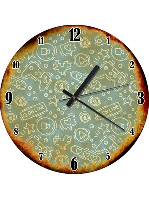 Karizma Tablo Oyuncu Odası Akarlı Duvar Saati