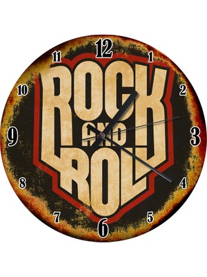 Karizma Tablo Rock And Roll Desenli Duvar Saati