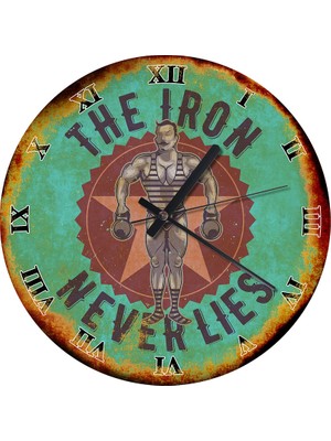 Karizma Tablo Kaslar Yalan Söylemez Desenli Duvar Saati