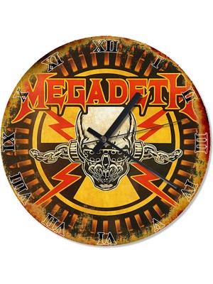 Karizma Tablo Megadeth Baskılı Duvar Saati