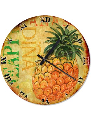Karizma Tablo Ananas Sessiz Duvar Saati