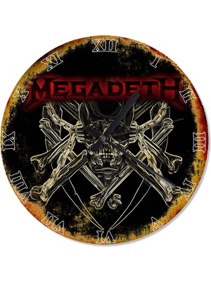 Karizma Tablo Megadeth Desenli Duvar Saati
