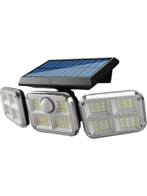 Powermaster FL-1727 Sensörlü 3 Kademeli 120 Ledli Solar Lamba