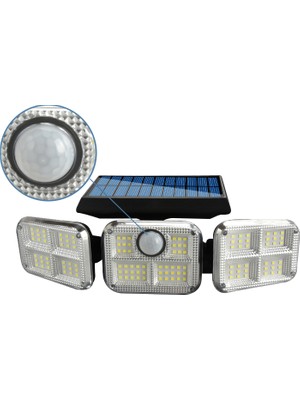 Powermaster FL-1727 Sensörlü 3 Kademeli 120 Ledli Solar Lamba