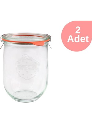 Weck 1062 ml Lale Cam Kavanoz Seti 2 Adet