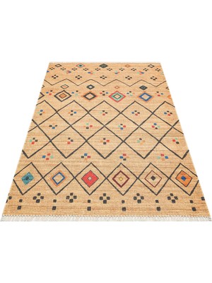 Eko Halı Asos Kilim As 07 Multy Jüt Görünümlü Hav Toz Vermez Çift Taraflı Yıkanabilir Kilim