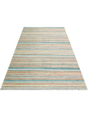 Eko Halı Asos Kilim As 04 Blue Jüt Görünümlü Hav Toz Vermez Çift Taraflı Yıkanabilir Kilim