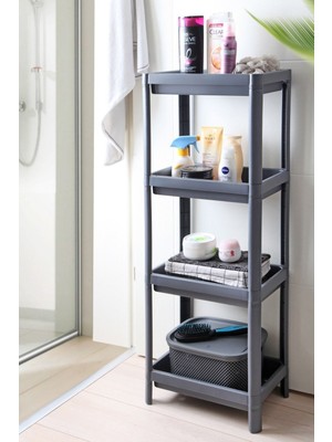 Mim Life Banyo Raf Ünitesi Beyaz Banyo Düzenleyici Şampuanlık Dolap Raf