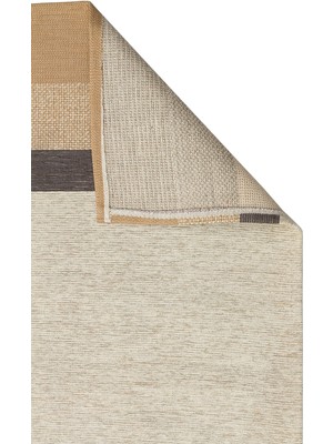 Eko Halı Brooklyn Brk 14 Natural Grey Hasır Görünümlü Kaymaz Modern Şık Dokuma Kilim