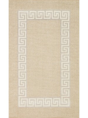 Eko Halı Brooklyn Brk 11 Natural Whıte Hasır Görünümlü Kaymaz Modern Şık Dokuma Kilim